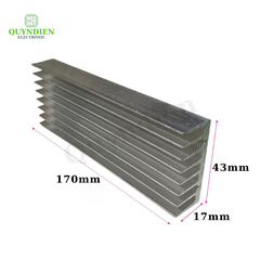 Nhôm tản nhiệt 170x43x17mm 8 cánh