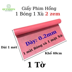 Giấy Hồng 1 mặt Bóng 1 mặt Xù giấy cách điện dày 0.2mm