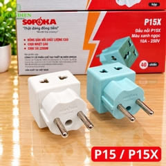 Đầu Nối Phích Cắm Chia Điện 2 Lỗ Đa Năng P15 SOPOKA