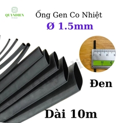 Gen co nhiệt size 1.5mm màu đen