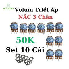 Biến trở 3 chân Volum Triết áp đơn nấc khía B50K