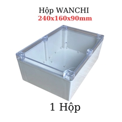 Hộp Nhựa ABS WANCHI 240x160x90mm Màu Trắng Nắp Trong