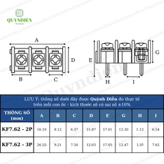 Đầu Nối Dây Điện, Cầu Đấu Dây Domino (Terminal) KF7.62 - 2P/3P