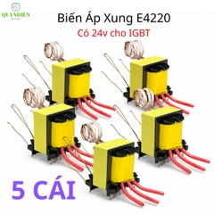 Biến Áp Xung Quấn Mới E4220 Vuông (Có Nguồn Phụ 24V Dùng Cho IGBT)