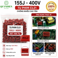 Tụ Kẹo Nâu Đỏ CL21 155J 400V