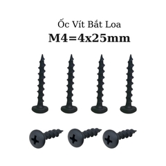 Ốc Vít Nhọn M4x25 Bắt Thùng Loa Ren Thưa Taiwan dài 25mm - Túi 1 Kg