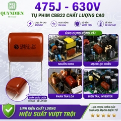 Tụ Kẹo Nâu Đỏ CBB22 475J 630V