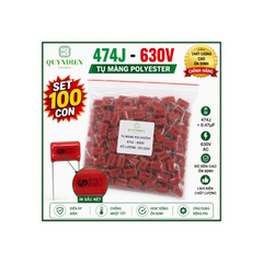 Tụ Kẹo Nâu Đỏ CBB22 474J 630V