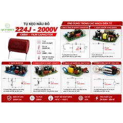 Tụ Kẹo Nâu Đỏ CBB81 224J 2000V
