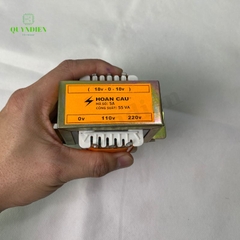 Biến áp 18V 5A dây đồng siêu bền (Hoàn Cầu) - Dây ra (18V-0V-18V)