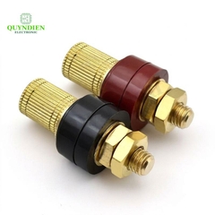Cọc Đồng M8 Nắp Đồng Đỏ Đen