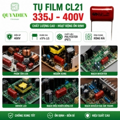 Tụ Kẹo Nâu Đỏ CL21 335J 400V
