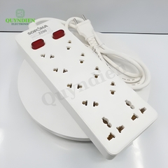 Ổ Cắm Chéo 10 Cửa 2200W 10A4 2 Nút Nguồn Siêu Bền Chống Cháy Chịu Nhiệt
