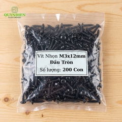 Ốc Vít Nhọn Đầu Tròn M3x12mm