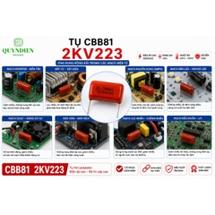Tụ Kẹo Nâu Đỏ CBB81 2KV223