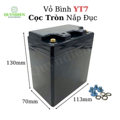Vỏ Bình Đề Xe Máy YT7 Cọc Tròn Nắp Đục