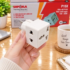 Đầu Nối Phích Cắm Chia Điện 2 Lỗ Đa Năng P15 SOPOKA