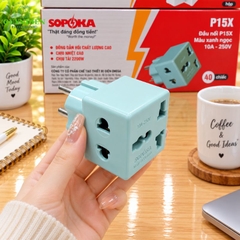 Đầu Nối Phích Cắm Chia Điện 2 Lỗ Đa Năng P15 SOPOKA