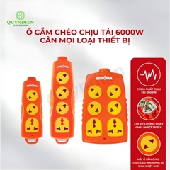 Ổ Cắm Siêu Tải 3 Lỗ Chéo 6000W
