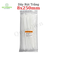 Dây Rút Nhựa Nhiều Kích Cỡ Màu Trắng Đen - Túi 250gram
