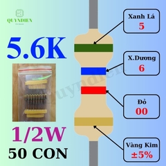 Điện trở Đài Loan 1/2W - 5K6