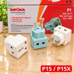 Đầu Nối Phích Cắm Chia Điện 2 Lỗ Đa Năng P15 SOPOKA