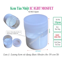 Keo Tản Nhiệt Làm Mát CPU, IC, Sò, Mosfet, IGBT.....Hủ nhỏ 5.5g (kem tản nhiệt màu trắng)