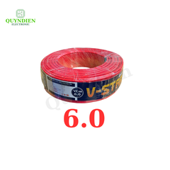 Dây Điện VĨNH THỊNH V-STAR VCm 6.0 đơn mềm ( giá 1mét ) màu ngẫu nhiên
