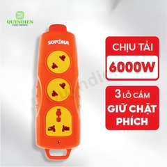 Ổ Cắm Siêu Tải 3 Lỗ Chéo 6000W