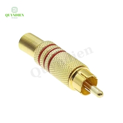 Jack Hoa Sen Mạ Vàng - Jack RCA AV Bắt Vít (1 đôi - đỏ + đen)