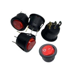 Công Tắc Tròn Có Đèn KCD1  6A-250V lỗ khoét 21mm - Linh kiện điện tử Quỳnh Diễn