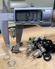 Jack, Giắc sạc DC 5.5x2.1mm kim loại có ron chống nước