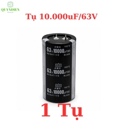 Tụ hóa lọc nguồn 10.000uf - 63v màu đen dùng trong thiết bị âm thanh, nguồn xung, và các mạch điện công suất lớn