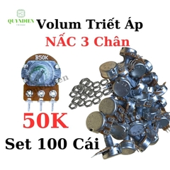 Biến trở 3 chân Volum Triết áp đơn nấc khía B50K