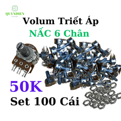Biến trở Volum Nấc - khía, triết áp Đôi 6 Chân B50K