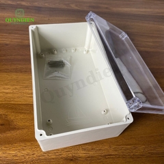 Hộp nhựa ABS điện tử 200x120x80mm màu Trắng nắp Trong Vy Anh