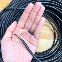 1 mét dây tín hiệu chống nhiễu 3 pin màu đen 4.5mm. Dây linde 3 ruột