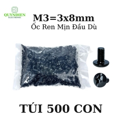 Ốc Vít Ren Mịn Đầu Dù M3x8mm