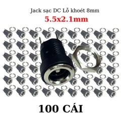 Jack, Giắc sạc DC 5.5x2.1mm có tán lỗ khoét 8mm