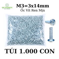 Ốc Vít Tán M3x14mm - Túi 100 Con