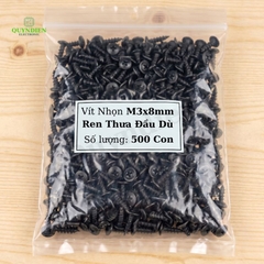Ốc Vít Nhọn Đầu Dù Ren Thưa M3x8mm