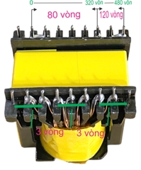 Biến Áp Xung quấn mới E4220 Vuông ( Có nguồn phụ 24v dùng cho IGBT )