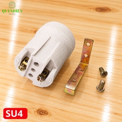 Đuôi Đèn Sứ Ren Vặn Xoáy E27 Chịu Nhiệt Cao SOPOKA