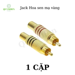 Jack Hoa Sen Mạ Vàng - Jack RCA AV Bắt Vít (1 đôi - đỏ + đen)