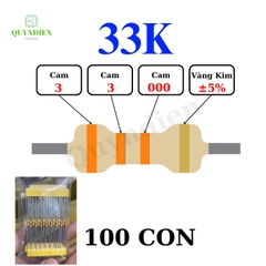 Điện trở Đài Loan 1/4W - 33K
