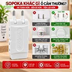 Ổ Cắm Gấp Gọn Chia 5 Cửa Thông Minh SOPOKA