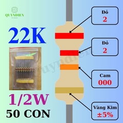 Điện trở Đài Loan 1/2W - 22K