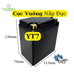 Vỏ Bình Đề Xe Máy YT7 Cọc Vuông Nắp Đục