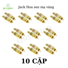 Jack Hoa Sen Mạ Vàng - Jack RCA AV Bắt Vít (1 đôi - đỏ + đen)
