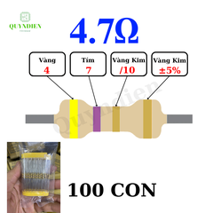 Điện trở Đài Loan 1/4W - 4.7R